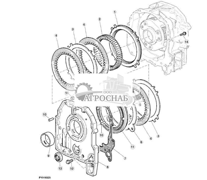 Корпус тормоза заднего хода 